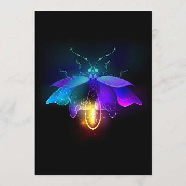 Neon Firefly på svart Program (Framsida)