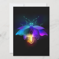 Neon Firefly på svart