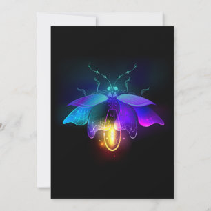 Neon Firefly på svart Spara Datumet