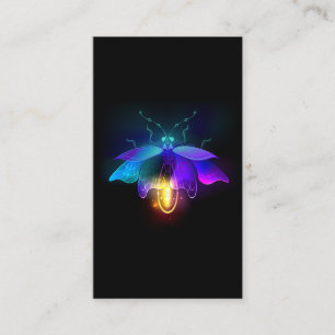 Neon Firefly på svart Tidsbeställning Kort