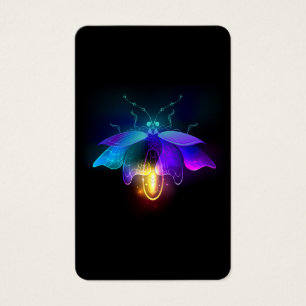 Neon Firefly på svart Visitkort