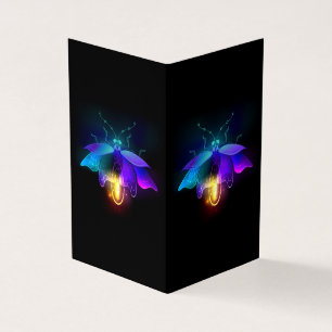 Neon Firefly på svart Visitkort