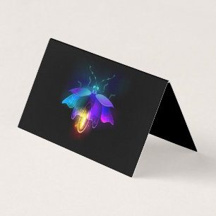 Neon Firefly på svart Visitkort