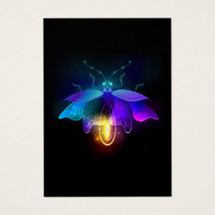 Neon Firefly på svart Visitkort
