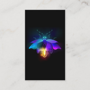 Neon Firefly på svart Visitkort