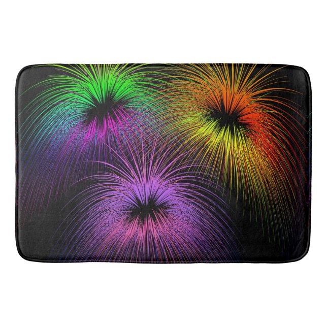 Neon Fireworks exploderar i Himlar badmatt Badrumsmatta (Framsidan)