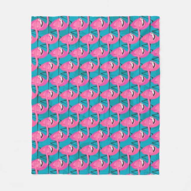 Neon Flamongos Fleecefilt (Framsidan)