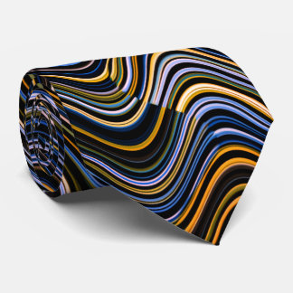 Neon Flerfärgad Böjd Linje Mönster -COOL Slips