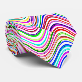 Neon Flerfärgad Böjd Linje Mönster -COOL Slips
