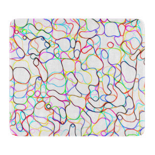 Neon Flerfärgad Curvy Line Mönster - COOLA