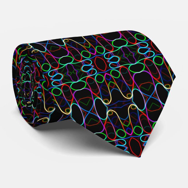 Neon Flerfärgad Curvy Line Mönster - COOLA Slips (Rullad)