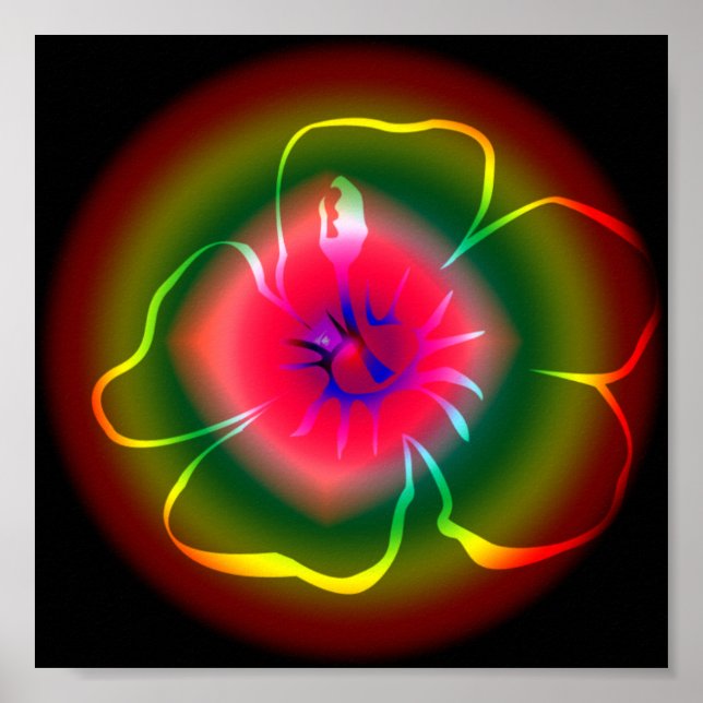 NEON FLOWER POSTER (Framsidan)
