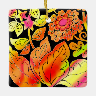 Neon Flowers Julgransprydnad Keramik