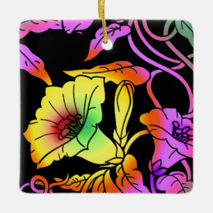 Neon Flowers Julgransprydnad Keramik