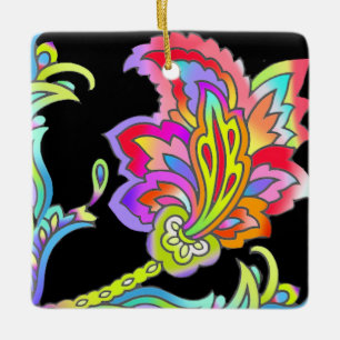 Neon Flowers Julgransprydnad Keramik