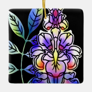 Neon Flowers Julgransprydnad Keramik