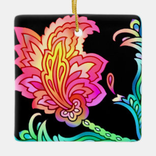 Neon Flowers Julgransprydnad Keramik
