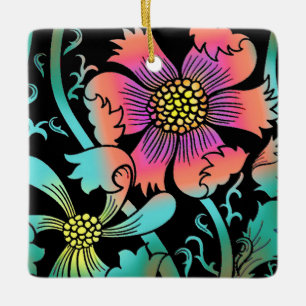 Neon Flowers Julgransprydnad Keramik