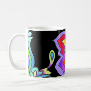 Neon Flowers Kaffemugg