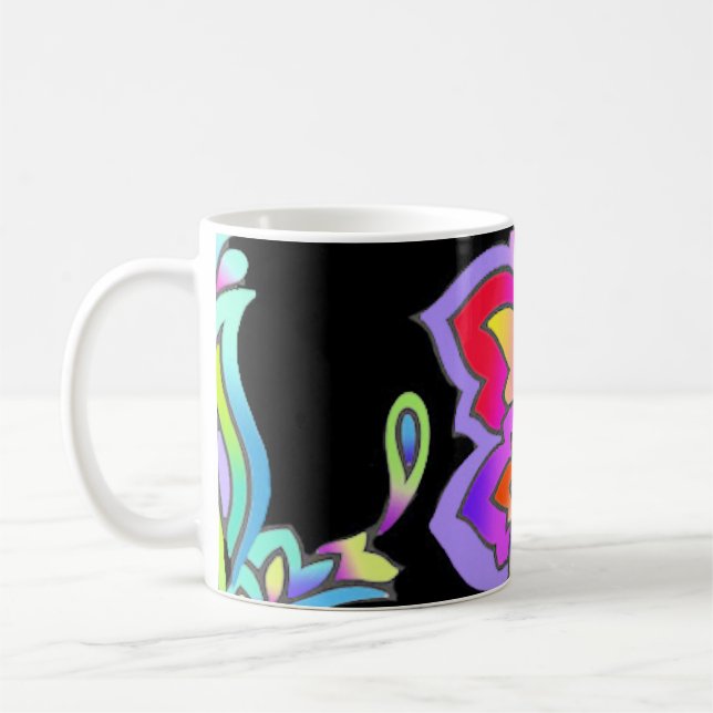 Neon Flowers Kaffemugg (Vänster)