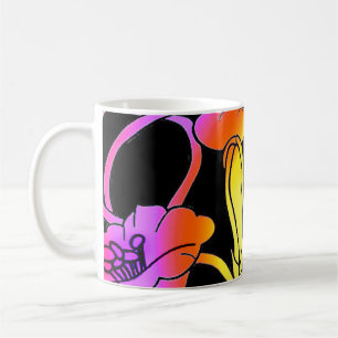 Neon Flowers Kaffemugg