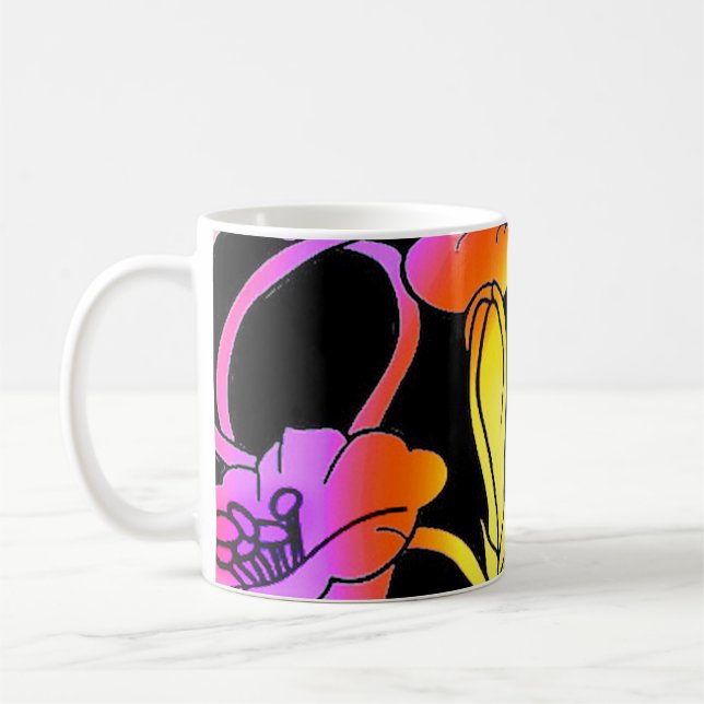 Neon Flowers Kaffemugg (Vänster)