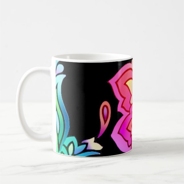 Neon Flowers Kaffemugg (Vänster)