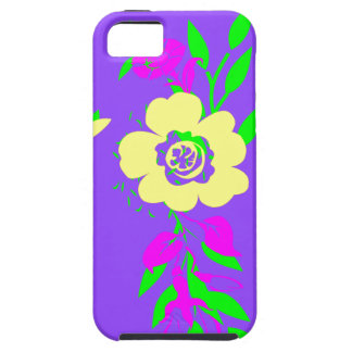 Neon Flowers Lila iPhone 5 Case-Mate Skydd