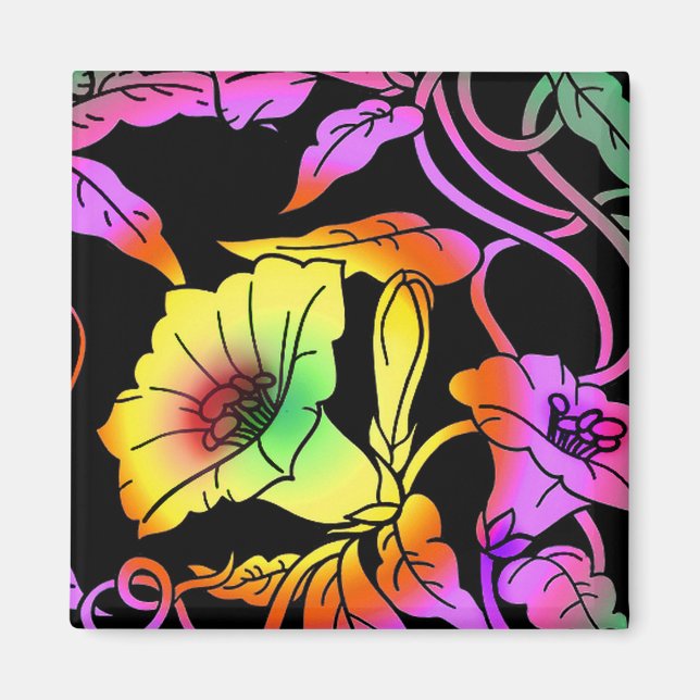 Neon Flowers Magnet (Framsidan)