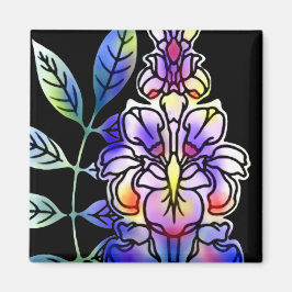 Neon Flowers Magnet