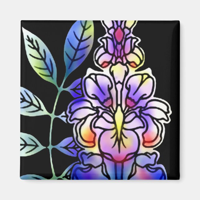 Neon Flowers Magnet (Framsidan)