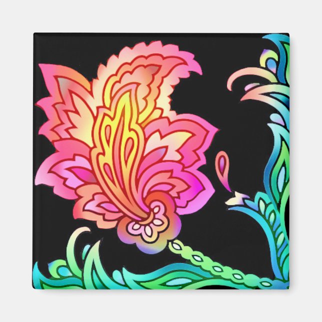 Neon Flowers Magnet (Framsidan)