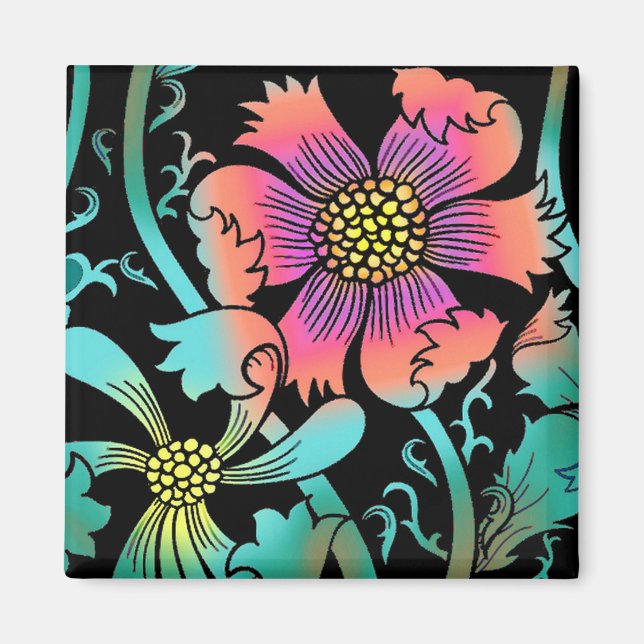 Neon Flowers Magnet (Framsidan)