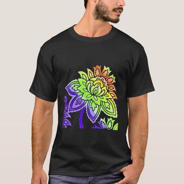 Neon Flowers T Shirt (Framsida)