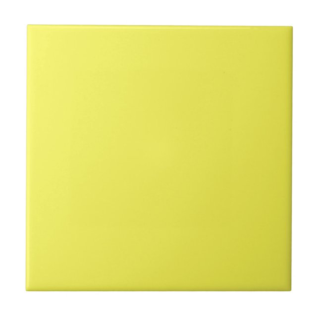 Neon Fluorescent gult lemon bright färg Kakelplatta (Framsidan)
