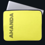 Neon Fluorescent gult lemon bright färg Laptop Fodral<br><div class="desc">nylon Fluorescerande gult citron ljusfärgad sommarren ren klar färg</div>