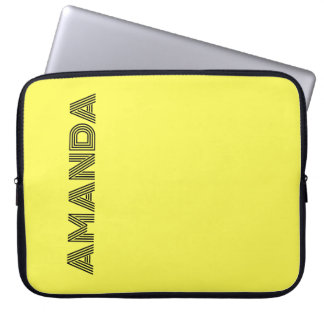 Neon Fluorescent gult lemon bright färg Laptop Fodral