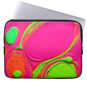 Neon Flytande Danskonst Laptop Fodral