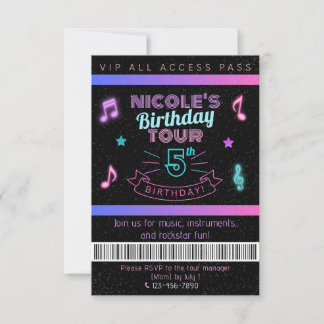 Neon Födelsedags Turné Musik Födelsedagsfest VIP I