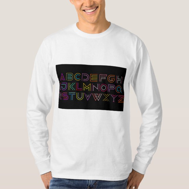 Neon Font T Shirt (Framsida)