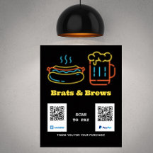 Neon Food Scan för att Betala QR-koden