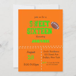 Neon Football Sweet sixteen Födelsedagsfest