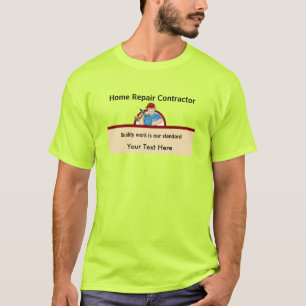 Neon för handyman-entreprenör för hemreparationsko t shirt