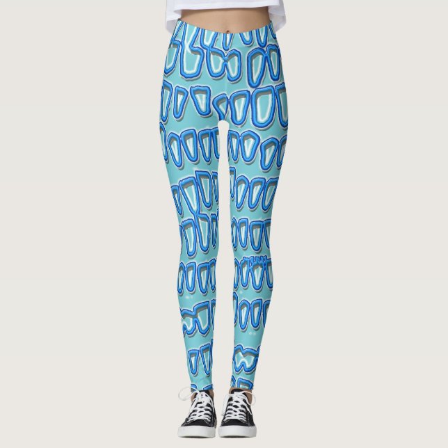NEON för Orthodontist för tandtandläkaretandvård Leggings (Framsida)