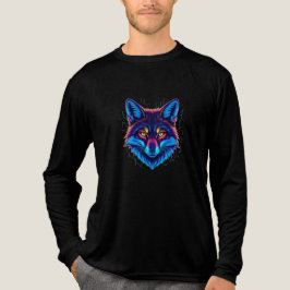 Neon Fox Face – Vibrant Glowing Design T Shirt
