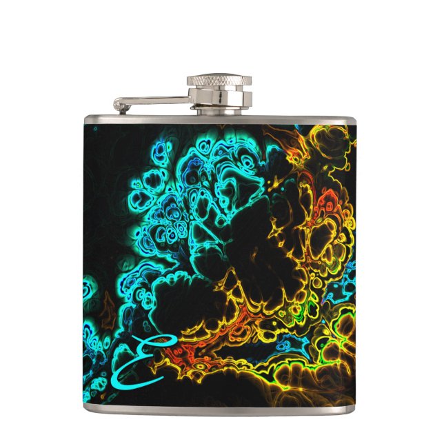 Neon Fractal 3-förpackad kolv Fickplunta (Framsidan)