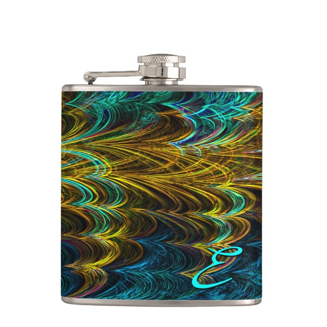 Neon Fractal 5-förpackad kolv Fickplunta (Framsidan)