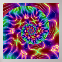 Neon fraktal spiral