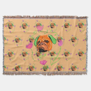Neon fransk bulldog hund filt