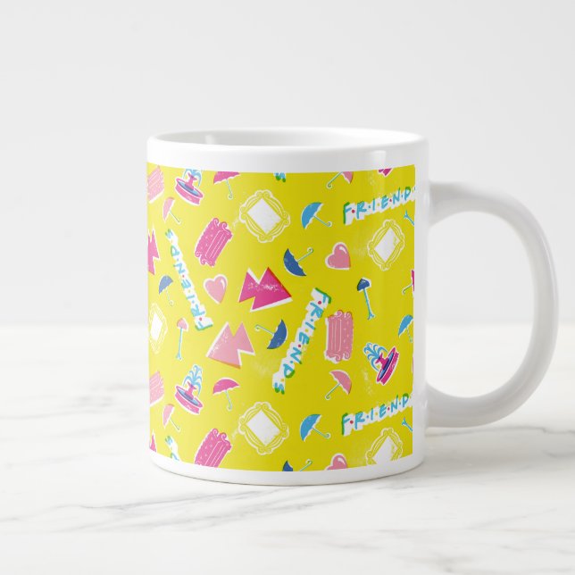 Neon FRIENDS™ Icon Mönster Jumbo Mugg (Höger)